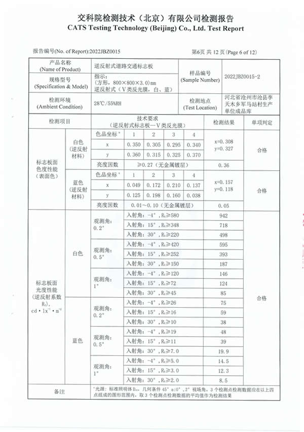 逆反射式道路交通標志板