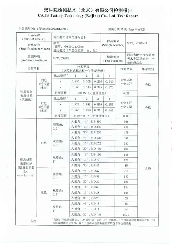 逆反射式道路交通標志板